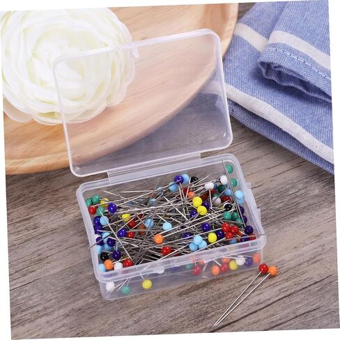 Uonlytech 100pcs Colorful Glass Head Sewing Pins for Quilting and DIY Crafts 4mm Head 34mm Pin for Dressmakers and Jewelry Decoration in Saudi Arabia