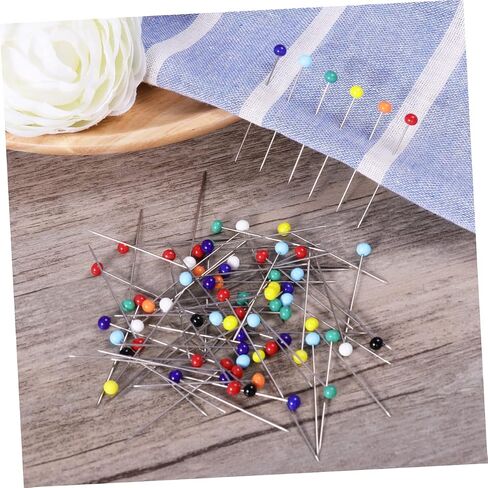 Uonlytech 100pcs Colorful Glass Head Sewing Pins for Quilting and DIY Crafts 4mm Head 34mm Pin for Dressmakers and Jewelry Decoration in Saudi Arabia