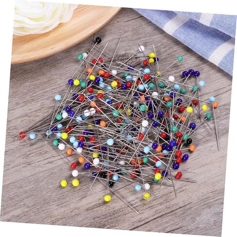 Uonlytech 100pcs Colorful Glass Head Sewing Pins for Quilting and DIY Crafts 4mm Head 34mm Pin for Dressmakers and Jewelry Decoration in Saudi Arabia