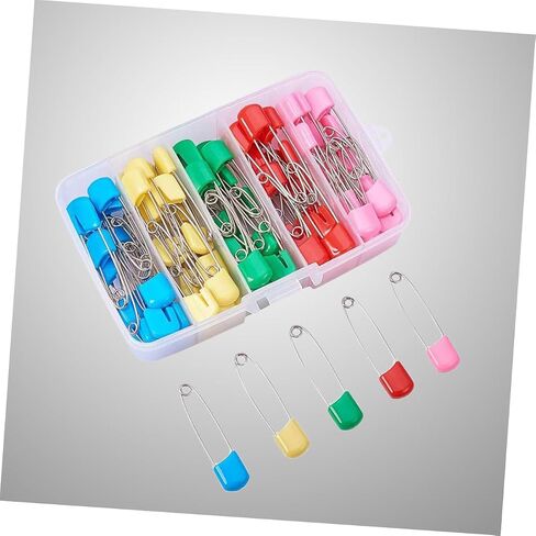 دبابيس أمان من البلاستيك مقاس 2 بوصة 100pcs السحابات الدبوس الحرفية الثقيلة للمكاتب المنزلية والاستخدام المدرسي للملابس الحفاضات والمشاريع الإبداعية in Kuwait