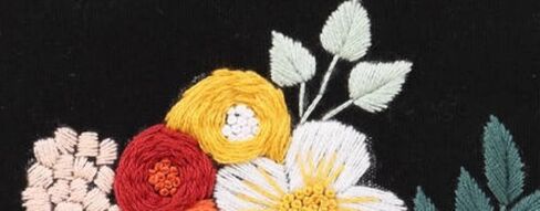 3 مجموعات تطريز المبتدئين مجموعات زهرة الفاوانيا بوني منقوشة وإبر مجموعات المطرزة DIY Art Craft Edelework Kits Wall Decor Terceder Cross Cross Bith With Awoop (Black) in Saudi Arabia