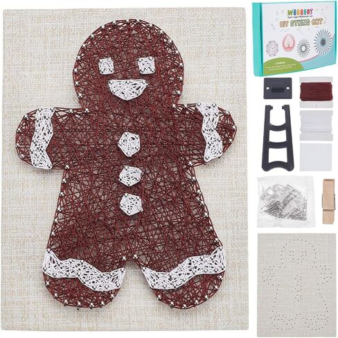 Webeedy Gingerbread Man String Art Kit Cute Christmas Thief Making Kit Kit Arts Kit That Truggy in Kuwait