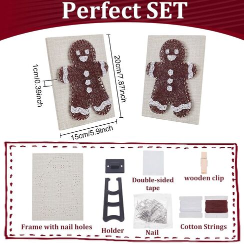 Webeedy Gingerbread Man String Art Kit Cute Christmas Thief Making Kit Kit Arts Kit That Truggy in Kuwait
