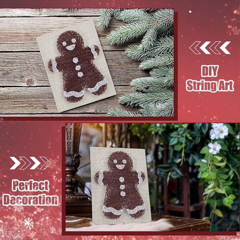 Webeedy Gingerbread Man String Art Kit Cute Christmas Thief Making Kit Kit Arts Kit That Truggy in Kuwait