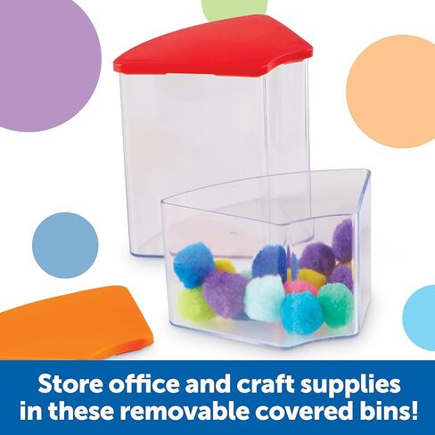 Create-a-Space See-Throu Bins ، منظمة الفصل الدراسي ، منظم اللوازم المدرسية ، منظمة مكتب ، حامل القلم ، 14 قطعة in Kuwait