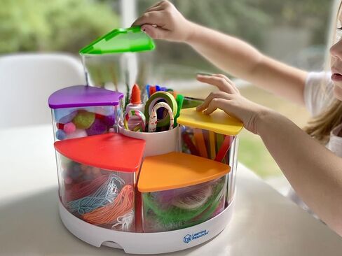 Create-a-Space See-Throu Bins ، منظمة الفصل الدراسي ، منظم اللوازم المدرسية ، منظمة مكتب ، حامل القلم ، 14 قطعة in Kuwait