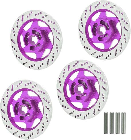 4PCS RC Car Brake Disc,Aluminium Alloy Hex Adapter for 1/10 Remote Control Car Upgrade Parts (Dark Blue) in Saudi Arabia