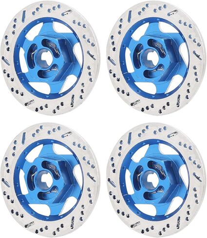 4pcs قرص الفرامل RC Car ، محول سداسي سبائك الألومنيوم ل 1/10 أجزاء ترقية سيارة التحكم عن بعد (الأزرق الداكن) in Kuwait