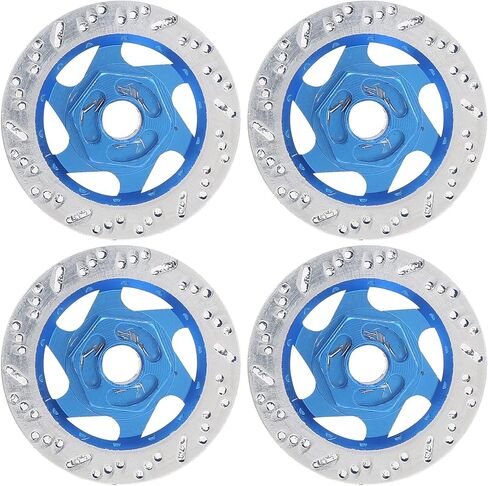 4pcs قرص الفرامل RC Car ، محول سداسي سبائك الألومنيوم ل 1/10 أجزاء ترقية سيارة التحكم عن بعد (الأزرق الداكن) in Kuwait