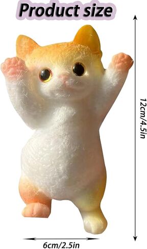 Cat Squishy Squeeze Toys - Kawaii Squishy Fidget Toy, Handmade Cat Fufu Sensory Toys Kit, Cat Lovers Squeeze Toys for Party Favors, Gifts for Adults Kids (American Shorthair & Pinky in Saudi Arabia