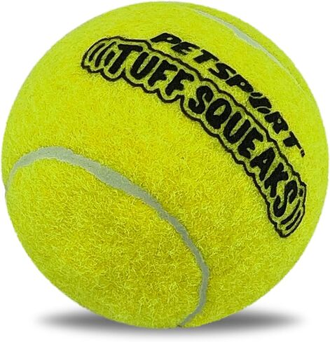 Petsport Squeak أصفر تنس كرة الكلب | 3 حزمة متوسطة (2.5 ") كرات الصيدر Tuff للكلاب | الحيوانات الأليفة آمنة غير سامة غير سامة ومطاط | لعب الجلب أو الإطلاق أو تشاك أو إرم في حديقة الكلاب in Kuwait