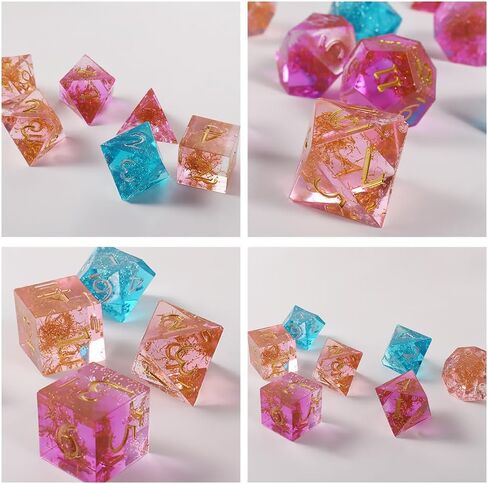 Dice Resin Molds, Dice Epoxy Resin Molds with 7 Standard Polyhedral Stereoscopic Dice Cavities, Silicone Mold for DIY Dices Making, Table Board Game Lovers Gift(White) in Kuwait