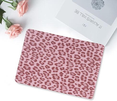 MOSISO Compatible with MacBook Air 13 inch Case 2025-2022 M4 A3240 M3 A3113 M2 A2681, Anti-Fingerprint PU Leather Coated Hard Shell&Keyboard Cover for MacBook Air 13.6 inch Case, Pink Feline Print in Saudi Arabia