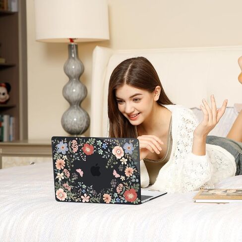 MOSISO Compatible with MacBook Air 13 inch Case 2025 2024 2023 2022 M4 A3240 M3 A3113 M2 A2681, Lush Floral Hard Shell&Keyboard Cover&Screen Protector for MacBook Air 13.6 inch Case, Blue in Saudi Arabia