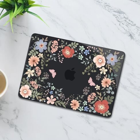 MOSISO Compatible with MacBook Air 13 inch Case 2025 2024 2023 2022 M4 A3240 M3 A3113 M2 A2681, Lush Floral Hard Shell&Keyboard Cover&Screen Protector for MacBook Air 13.6 inch Case, Blue in Saudi Arabia
