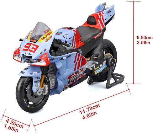 HTLNUZD 2024 1/18 GP23#93 Motorcycle Adult Alloy Miniature Diecast Model GP Collection Custom Gift in Saudi Arabia