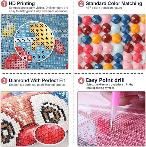 Wisondap Sailing Under the Moon Diamond Painting Kits للبالغين ، مجموعات فنون Sky Diamond 5D للمبتدئين ، DIY Cull Drill Paint مع الماس ، ديكور الجدار المنزلي 12 × 12 بوصة ، مركب شراعي in Saudi Arabia