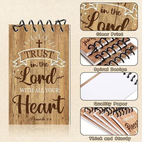 Pasimy 60 Pcs Christian Gifts Bulk Religious Notebooks and Pens Spiral Bible Verse Pocket Notepads Inspirational Mini Journals Ballpoint Pens for Women Sunday School Vbs Party Church Teacher Coworker in Saudi Arabia