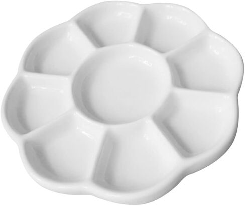 Gadpiparty Ceramic Pigment Tray Multi Functional Color Mixing Plate Durable Easy Clean Seasoning Serving Dish for Artists Painters and Hobbyists for Ink Paint in Saudi Arabia