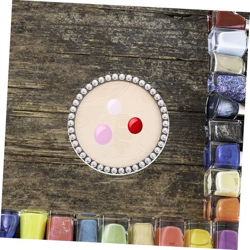 2pcs Nail Art Mixing Tray DIY Manicure Nail Tip Board Empty Makeup Palette Pearl Design for Salon Home Use Art Tool for Creative Designs in Saudi Arabia