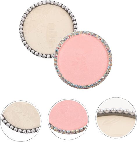 2pcs Nail Art Mixing Tray DIY Manicure Nail Tip Board Empty Makeup Palette Pearl Design for Salon Home Use Art Tool for Creative Designs in Saudi Arabia