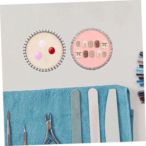 2pcs Nail Art Mixing Tray DIY Manicure Nail Tip Board Empty Makeup Palette Pearl Design for Salon Home Use Art Tool for Creative Designs in Saudi Arabia