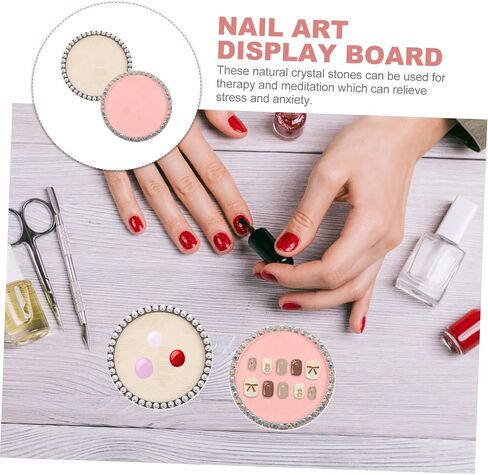 2pcs Nail Art Mixing Tray DIY Manicure Nail Tip Board Empty Makeup Palette Pearl Design for Salon Home Use Art Tool for Creative Designs in Saudi Arabia