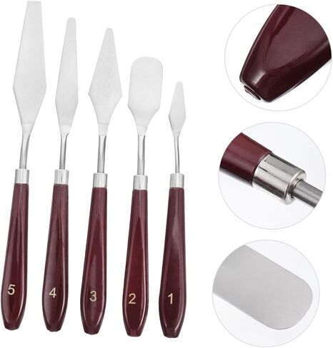 1Set Oval Paint Mixing Tray with Scrapers Board for Accurate Color Mixing Lightweight Easy to Clean Painting Supplies for Artists in Saudi Arabia