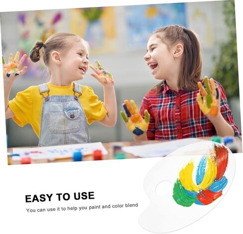 1Set Oval Paint Mixing Tray with Scrapers Board for Accurate Color Mixing Lightweight Easy to Clean Painting Supplies for Artists in Saudi Arabia