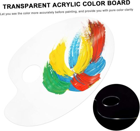 1Set Oval Paint Mixing Tray with Scrapers Board for Accurate Color Mixing Lightweight Easy to Clean Painting Supplies for Artists in Saudi Arabia