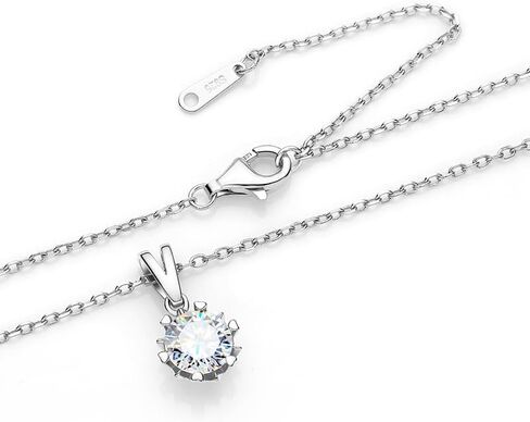 HLGEM Moissanite Diamond Necklace for Women,1Carat Brilliant Snowflake Pendant Necklace,S925 Sterling Silver Gemstone Necklace Jewelry Gifts for Friend Daughter Wife Mom in Saudi Arabia