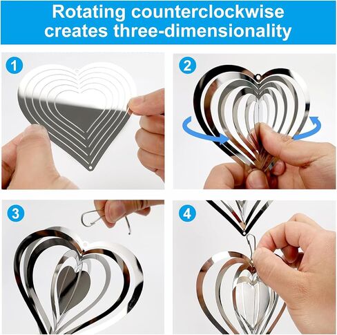 3D Water Drop Pendant Stainless Steel Wind Spinners, Bird Scare Discs with Metal Shiny Highly Reflective Double Sided 360°Rotating, Deterrents to Keep Scare Birds Away from Garden Patio Porches Yard in Saudi Arabia