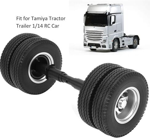 Alomejor RC Replacement Parts Rear Axle Tire 10-Hole Wheel Hub for 1/14 Scale Trailer No-Power Tire in Saudi Arabia