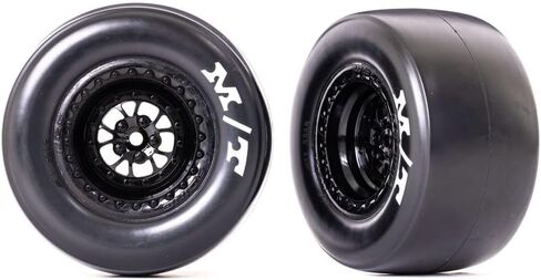 Traxxas Tyre and Wheels Weld Black Black Mickey Thompson Drag Slicks Compound (2) 9476 in Saudi Arabia