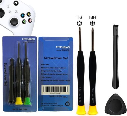 Cleaning Repair Tool Kit for Xbox One, Elite 1, Elite 2, 360, One S, Series S/X Controller with Paddles, Torx Security Screwdriver Set T6 T8H, Plastic Safe Pry Bar, Triangle Paddle, Spare Part(Xbox-4) in Saudi Arabia