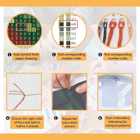 FreeBloss Cross Stitch Kits للبالغين Starry Sky Smoot Cross Stitch Kit مسبقًا تطريزًا مطبوعًا للمبتدئين مع تعليمات Needlepoint in Saudi Arabia