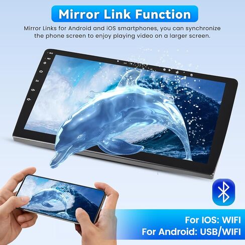 Roinvou 8 Cores 4+64G Android Radio Upgrade for Toyota Camry 2006-2011(Manual A/C), 10.1'' HD Touchscreen with Wireless CarPlay Android Auto GPS Navigation WiFi Backup Camera Mirror Link BT Mic RDS in Saudi Arabia