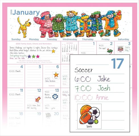 More Time Moms Magnetic Fridge Calendar 2026 (13x16 Inches) - September 2025 to December 2026 Monthly Calendar Sticks to Refrigerator - Includes 500+ Stickers to Track Appointments, Reminders, Chores in Saudi Arabia