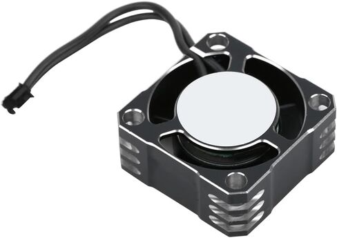 RC Cooling Fan, Aluminum 32000RPM 25x25MM Remote Control Vehicle Heat Dissipation Fan RC Electronic Speed Controller Strong Metal Fan for 1/10, 1/8, 1/12 Scale RC Car(black silver) Rc Fan in Saudi Arabia