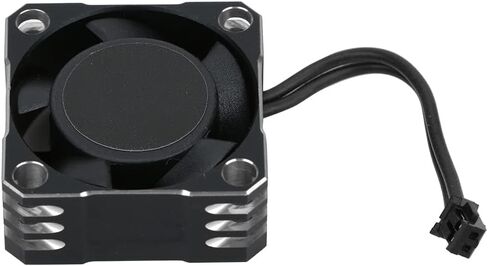 RC Cooling Fan, Aluminum 32000RPM 25x25MM Remote Control Vehicle Heat Dissipation Fan RC Electronic Speed Controller Strong Metal Fan for 1/10, 1/8, 1/12 Scale RC Car(black silver) Rc Fan in Saudi Arabia