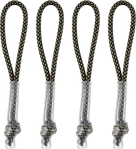 4PCS Zipper Pull Replacement for Nike Elite Backpack, Zipper Pulls Tab Extender Replacement for Luggage, Jackets, Pants, Suitcases, Coats(Color:Black&Yellow) in Saudi Arabia