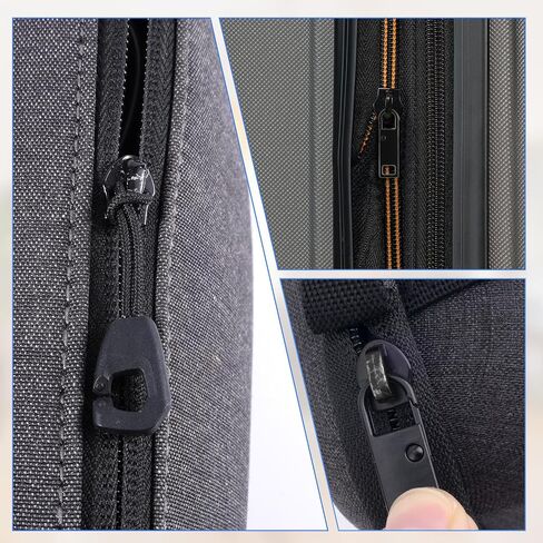12pcs Zipper Pull Replacement Kit, Detachable Metal Zipper Tabs Tag and Extension Pull Cords Repair Slider Head Fixer for Backpack Jacket Pants Luggage Boots Tent (Black) in Kuwait
