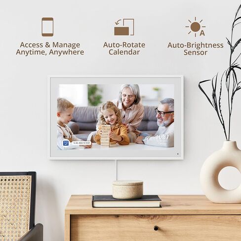 Dragon Touch 15.6" Digital Calendar Chore Chart – 1080P Full HD Interactive Touchscreen, Smart Family Planner, Hearth Display Digital Calendar Wall & Desk Mountable for Seamless Scheduling in Saudi Arabia