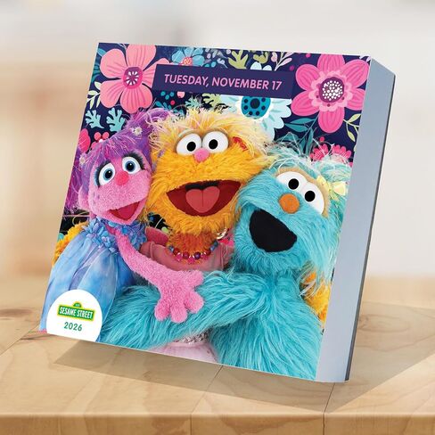 TF Publishing 2026 Sesame Street Daily Desktop Calendar - Home and Office Organization - Small Desk Calendar 2026 with Full-Color Tear-Off Pages and Standing Cardboard Easel - 5.25in x 5.25in in Saudi Arabia