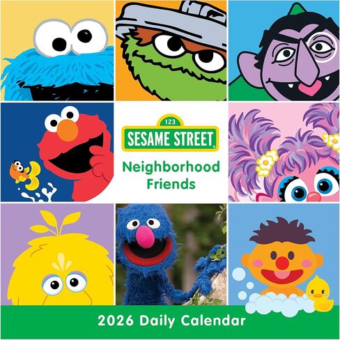 TF Publishing 2026 Sesame Street Daily Desktop Calendar - Home and Office Organization - Small Desk Calendar 2026 with Full-Color Tear-Off Pages and Standing Cardboard Easel - 5.25in x 5.25in in Saudi Arabia