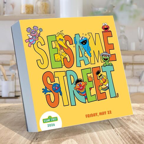 TF Publishing 2026 Sesame Street Daily Desktop Calendar - Home and Office Organization - Small Desk Calendar 2026 with Full-Color Tear-Off Pages and Standing Cardboard Easel - 5.25in x 5.25in in Saudi Arabia