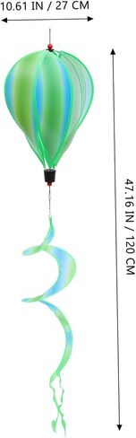 4Pcs Rainbow Wind Spinners with Striped Sequins Hot Air Balloon Pendants for Outdoor Garden Decoration Eye Catching Decor for Parties and Events in Saudi Arabia