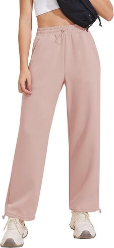 Pinspark Sweatpants Women Baggy Sweatpants for Women High Waisted Soft Joggers for Women with Pockets Drawstring Ankle in Saudi Arabia