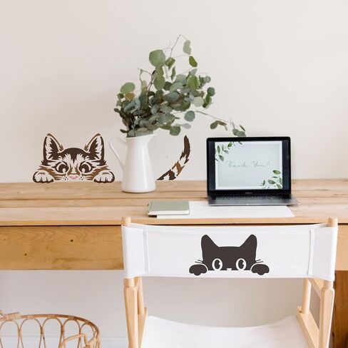 FINGERINSPIRE Peeking Cat Painting Stencil 11.7x8.3inch Reusable Cute Cat Drawing Pattern DIY Template Animal Cat Stencil for Painting on Wall, Wood, Furniture, Fabric and Paper in Saudi Arabia
