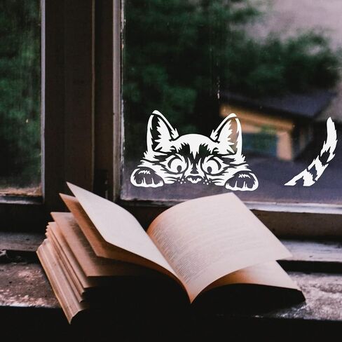 FINGERINSPIRE Peeking Cat Painting Stencil 11.7x8.3inch Reusable Cute Cat Drawing Pattern DIY Template Animal Cat Stencil for Painting on Wall, Wood, Furniture, Fabric and Paper in Saudi Arabia